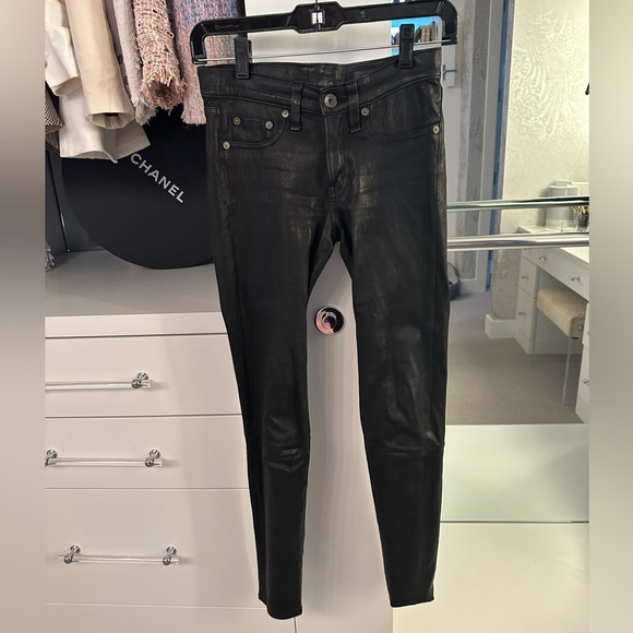 Rag & Bone lambskin leather skinny pants - Picture 3 of 9